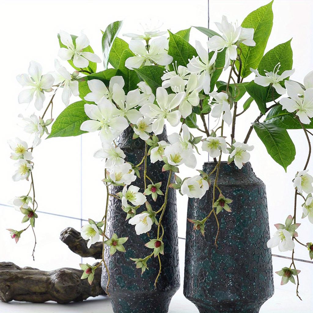 3 Pcs Artificial Jasmine Artificial Hanging Flowers Balcony Artificial Flowers Like Real for Wedding Floral Party Decor Home Accessories Spring Decor