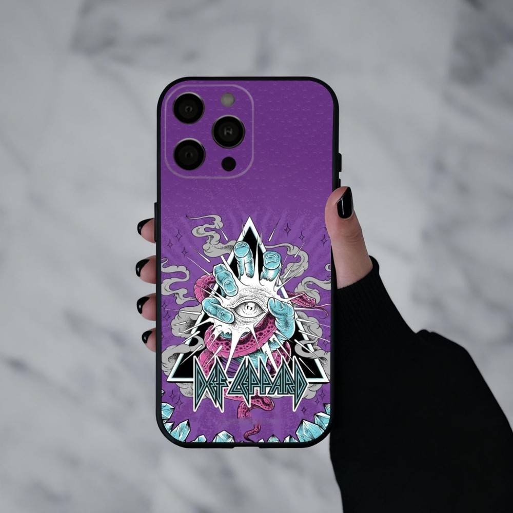 Hot R-Rock band D-Def L-Leppard Phone Case For iPhone 17pro,16,15,14,13,12,11 Plus,Pro Max,XS,Soft Silicone Black Cover
