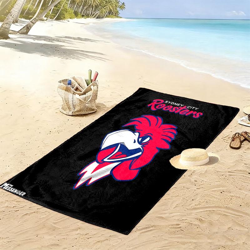Sydney Roosters Pride Print Beach Towel, Large Soft Quick Dry Towel for Beach Camping Swimming