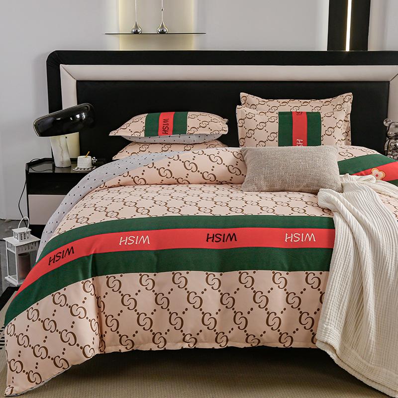 Комплект из четырех предметов из плотного хлопка с потертостями, комплект из 4 простыней и одеял, комплект из трех предметов для общежития