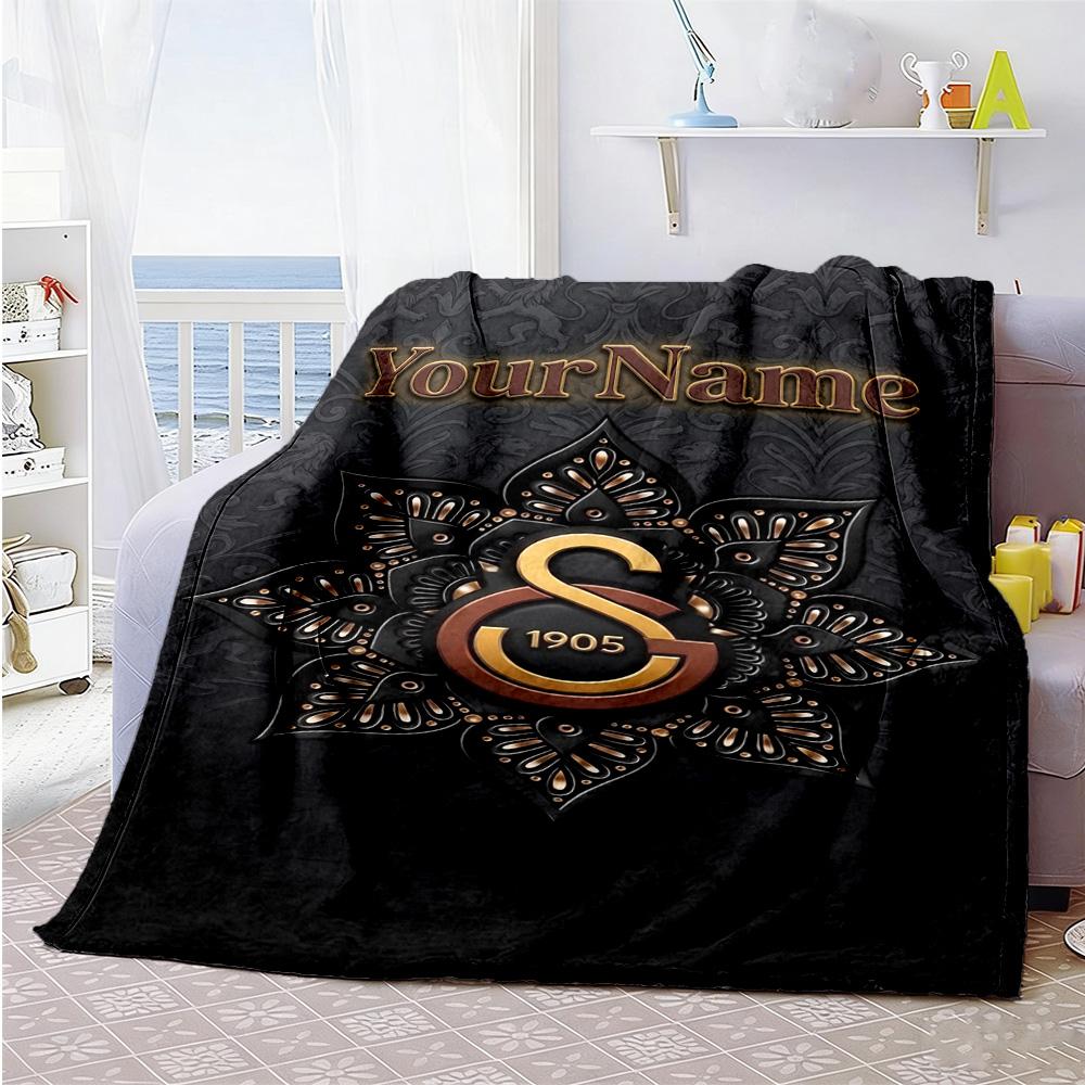 Galatasaray Customize Your Name Blanket Gift Customizable Blanket Durable Comfort For Bedding Home Decor Chair Livingroom Ideal For All Seasons