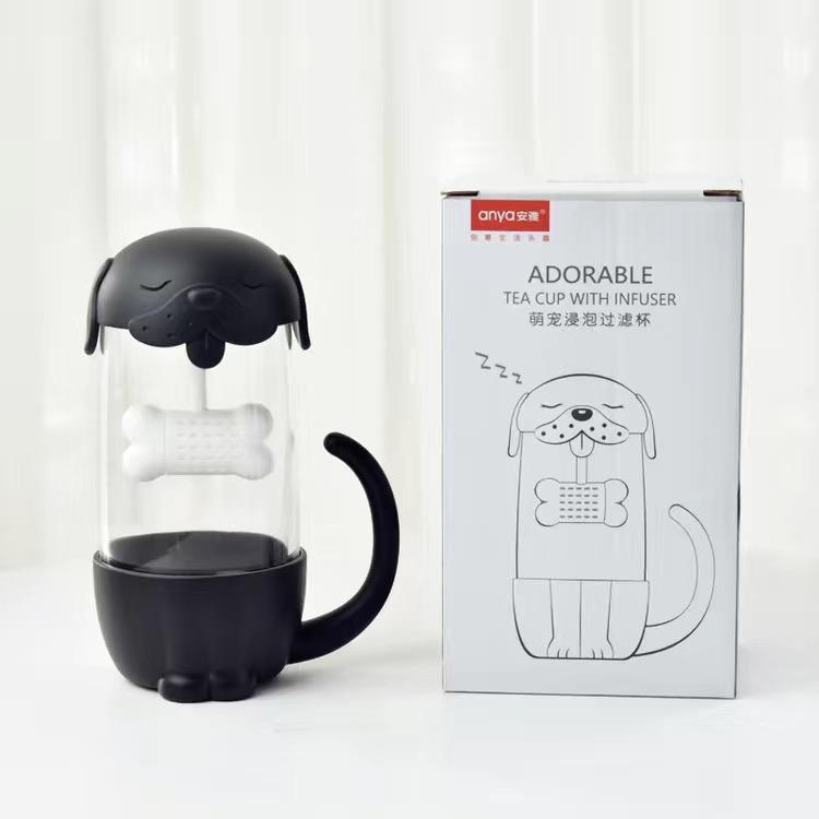 Мультяшная кружка, чашка с фильтром для чая, кружка с котом, портативная стеклянная чашка, кофейная чашка, чашка с молоком, чашка для завтрака