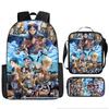 Attack Giant School Bag Anime Men's and Women's Backpacks Student Large Capacity Outdoor Leisure Travel Bag Three-piece Set