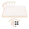 Wooden Elevated Cat Bed with Fence Soft Cushion Warm Easy Assembly Cleaning Cat Couch Bed for Cats
