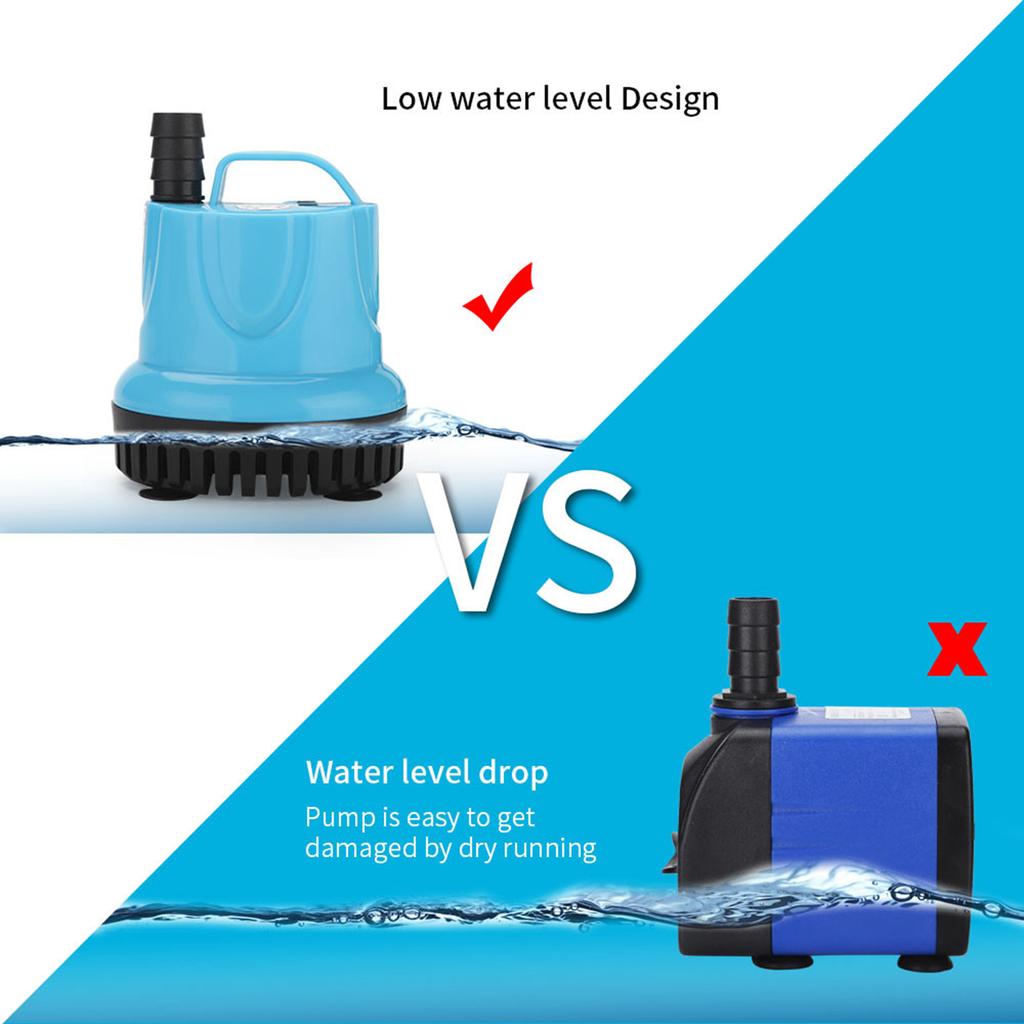 Submersible Water Pump with 2 Nozzles 60W Water Circulation Suction Pump Universal Water Pump for