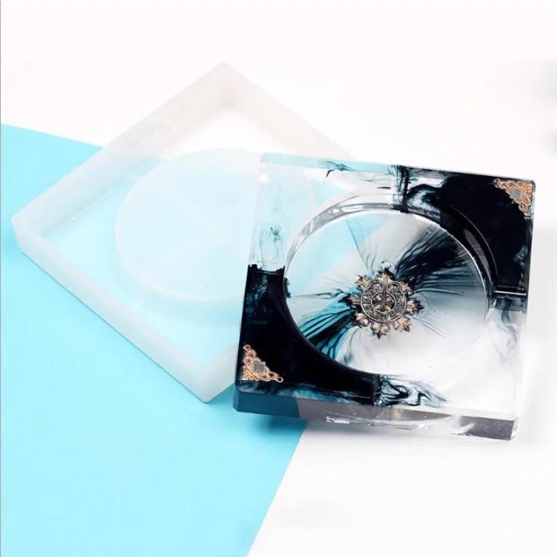 Квадратная пепельница силиконовая форма кристалл ультрафиолетовая смола пластик своими руками изготовление аксессуары эпоксидная смола ручной работы клей искусство ремесла