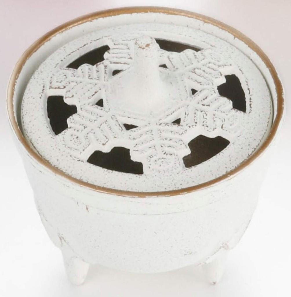 Iwachu Incense Dimensions x Nanbu Designer Accessory Burner, Yuki, Gold/Linen, (cm) 8.5 H9, 29214, Ironware,