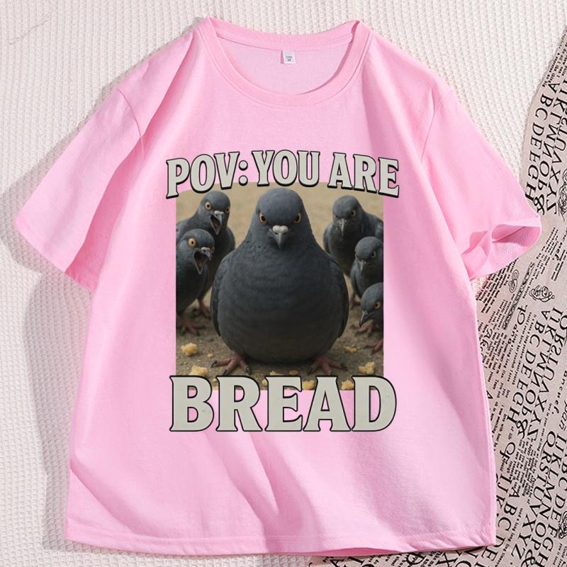 Funny Pigeon T Shirt Birdy TShirt Casual Cotton Short Sleeve Round Neck Tshirt High Quality Loose Soft Comfortable Clothes