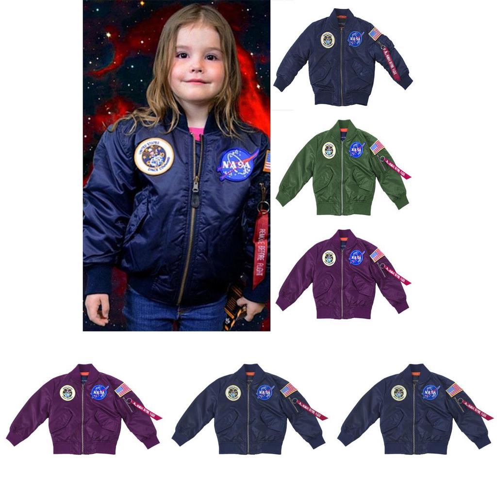 Высококачественная детская куртка-бомбер NASA с классическим дизайном пилота Ma1.
