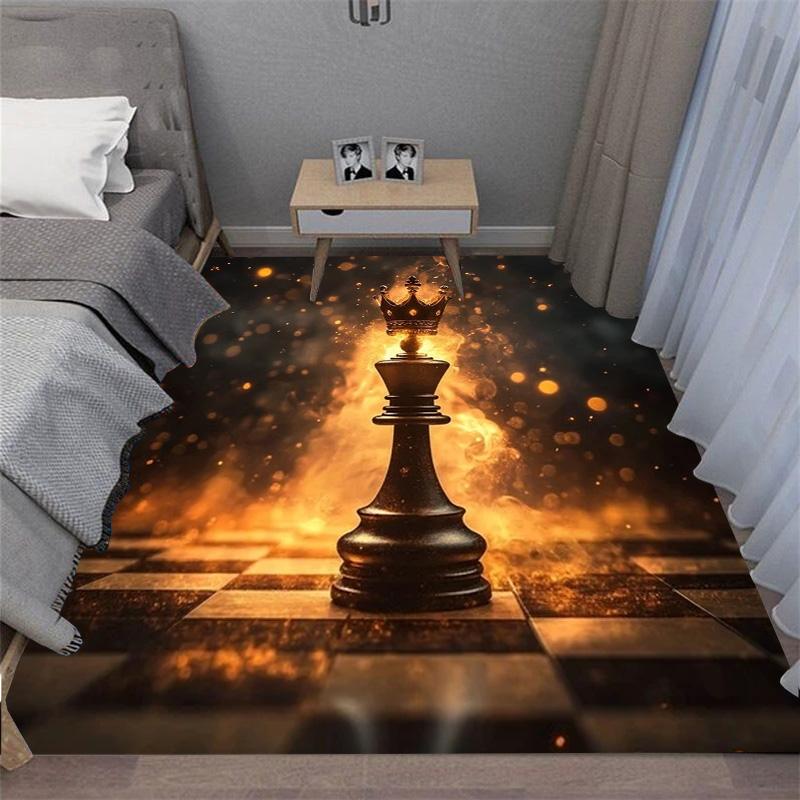 Интеллектуальная игра Шахматы Печатный Ковер Король Королева Ладья Слон Конь Пешка Гостиная Диван Сетка Напольный Коврик ковры
