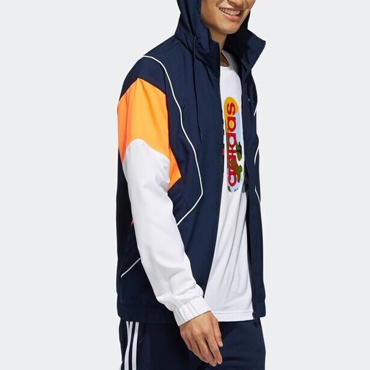 Adidas Нео повседневная спортивная куртка с капюшоном, мужская верхняя одежда, темно-синий FK3493