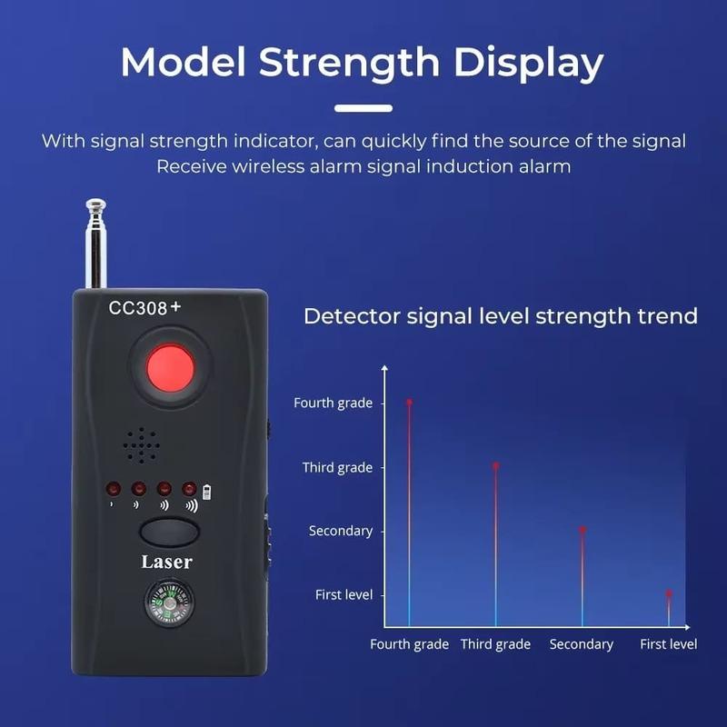CC308 Портативный детектор скрытых камер Антишпионский скрытый искатель подслушивающих устройств Мини беспроводные сигнальные гаджеты GSM GPS Радиосканер RF Tracker
