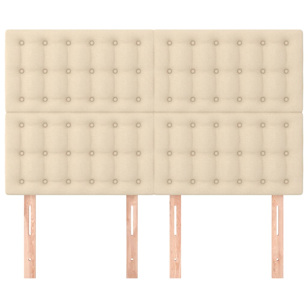 Headboard Cream 144 x 5 x 118 128 cm Fabric