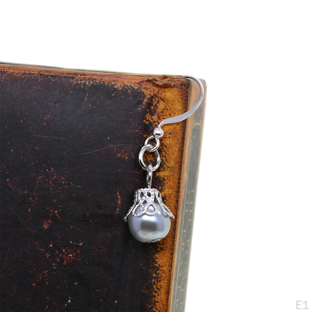 50 Piece Beads Dangle Charms Drop Pieces Glass with Wire Loop And Bead Caps for Bracelets