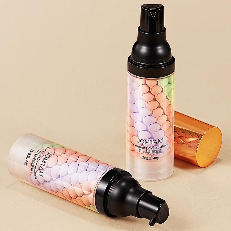 Трехцветный изолирующий крем Rainbow Control Oil, увлажняющий и осветляющий тональный крем-консилер