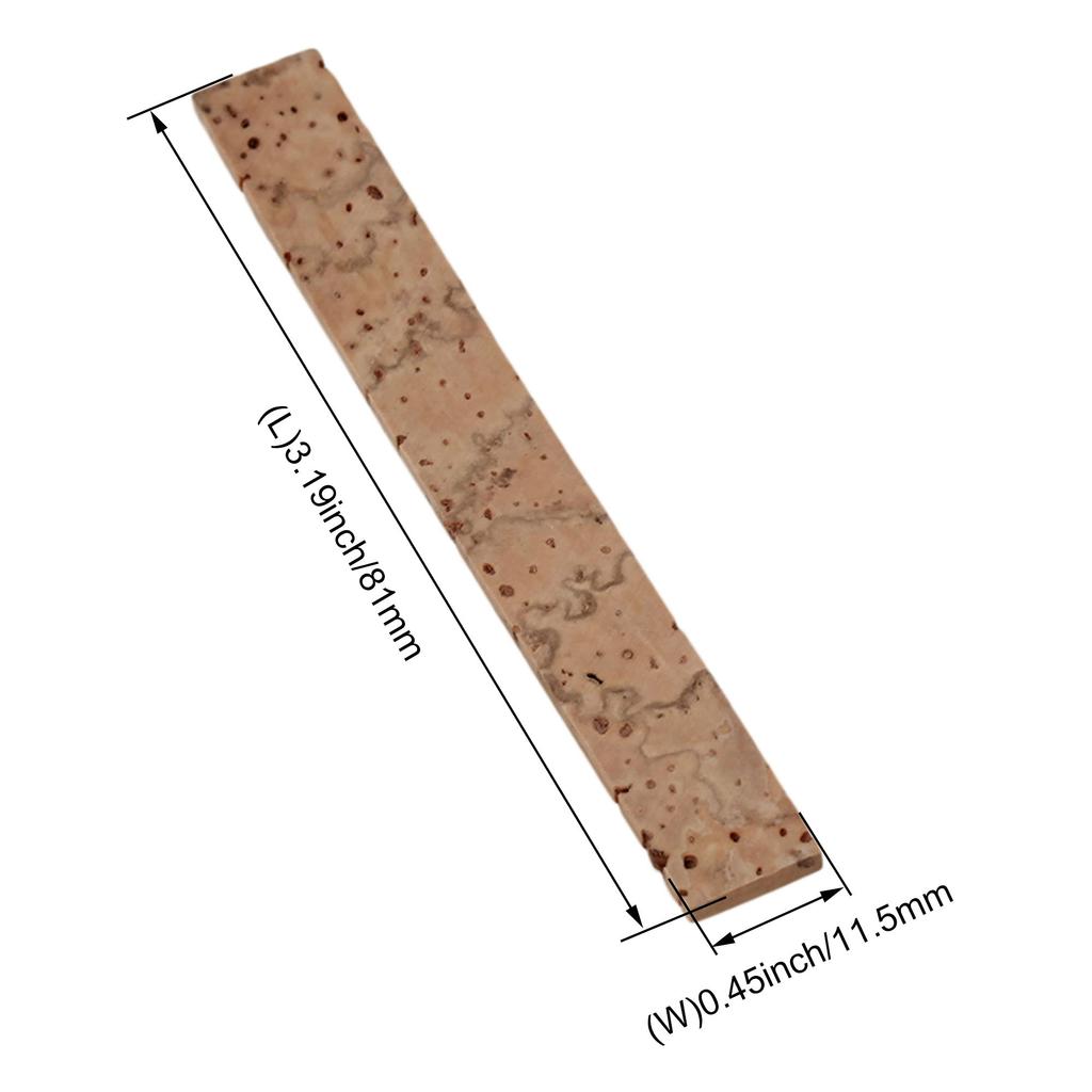 Yibuy Листы пробки для мундштука кларнета Натуральные 10 шт. 81x11x2мм