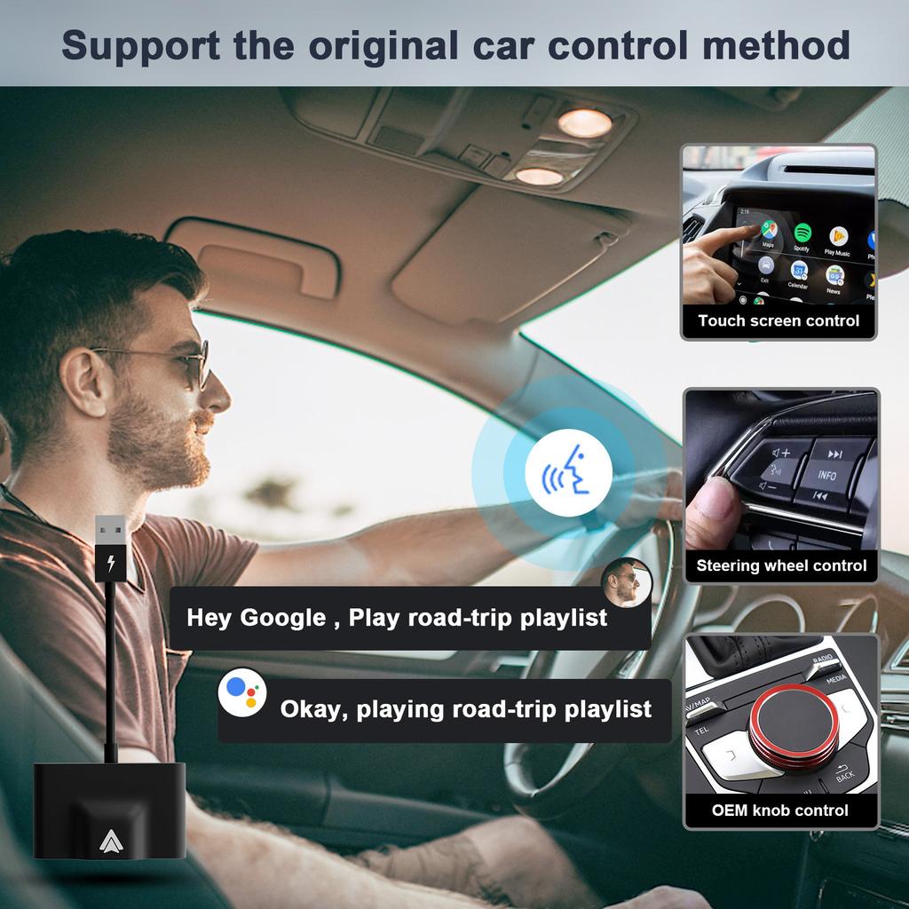 Портативный беспроводной адаптер Android Auto Android Auto Wireless Dongle Android Auto адаптер для OEM Android Auto прочный
