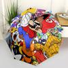1pc Colorful Journey Super Mario Adventure Automatic 3-Fold Cartoon Practical Umbrella Design, Cute Cartoon Pattern, Portable Outdoor Umbrella, Perfec