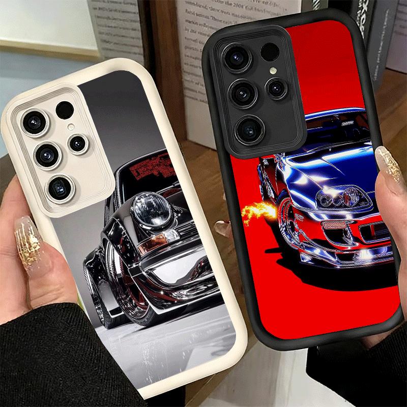 Чехол для телефона Samsung Galaxy S26 S25 Ultra S24 FE Электроplated Style Спортивный автомобиль Оболочка S23 Plus S22 + S21 S20 5G Мягкий силикон
