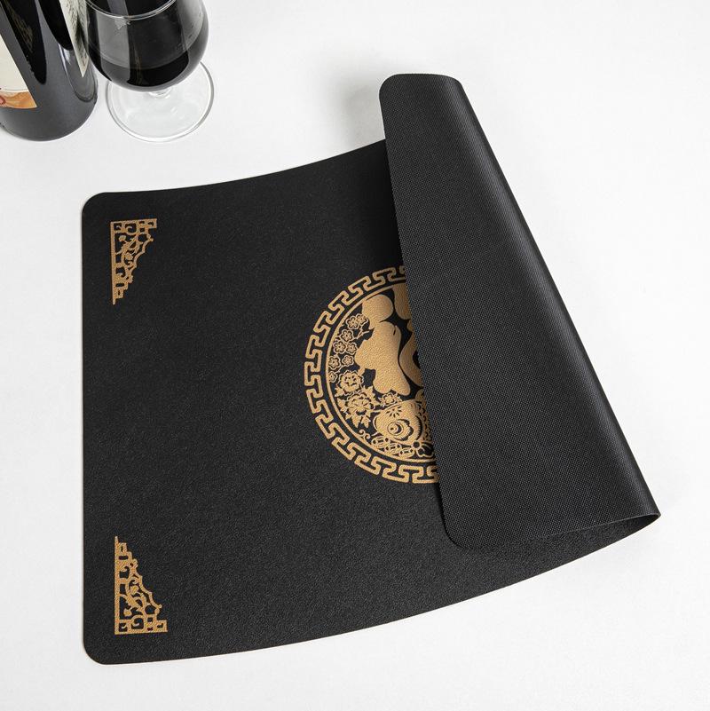 Веерообразные кожаные салфетки под приборы в скандинавском стиле — водонепроницаемые и изолированные салфетки под приборы для обеденного стола.