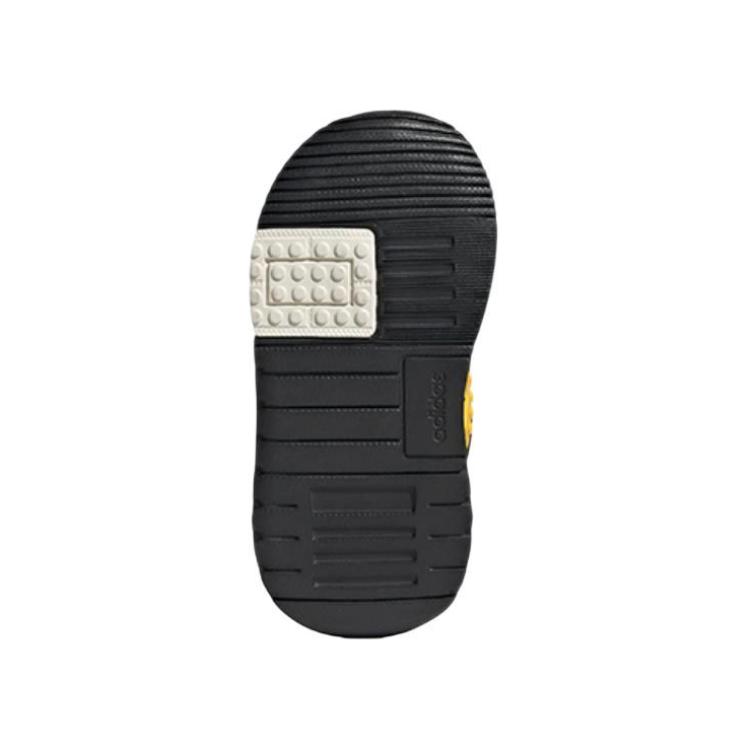 LEGO x Adidas Racer Tr El Тканевые Удобные Скругленный Носок Устойчивые к Истиранию Низкие Детские Кроссовки Черно-Желтые GX3219