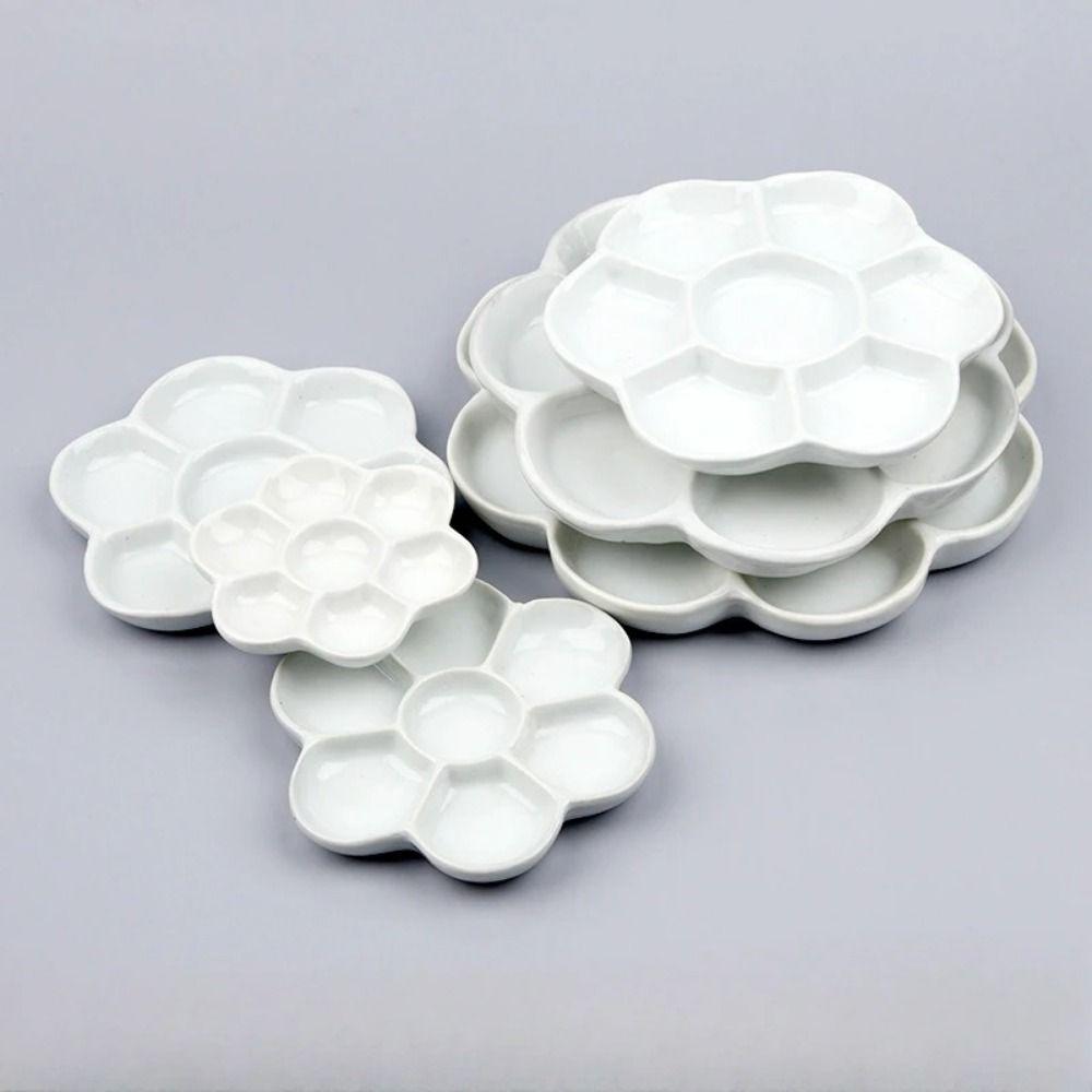 6/7 сетка фарфоровая палитра керамическая тарелка для краски цветущая слива палитра лоток для художника