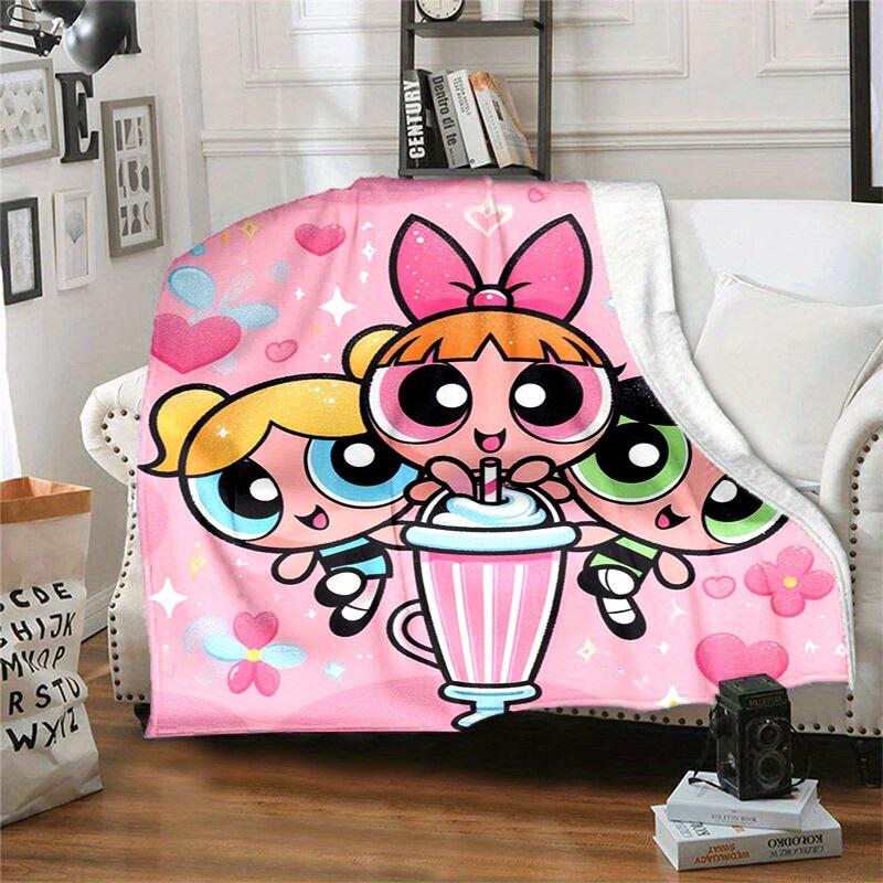 1pcPowerpuff Plush Blanket - Soft and Comfortable for All Seasons, Perfect