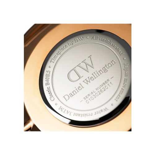 Daniel Wellington Classic 40 Roselyn RG White Watch, DW00100267, Men's, Red