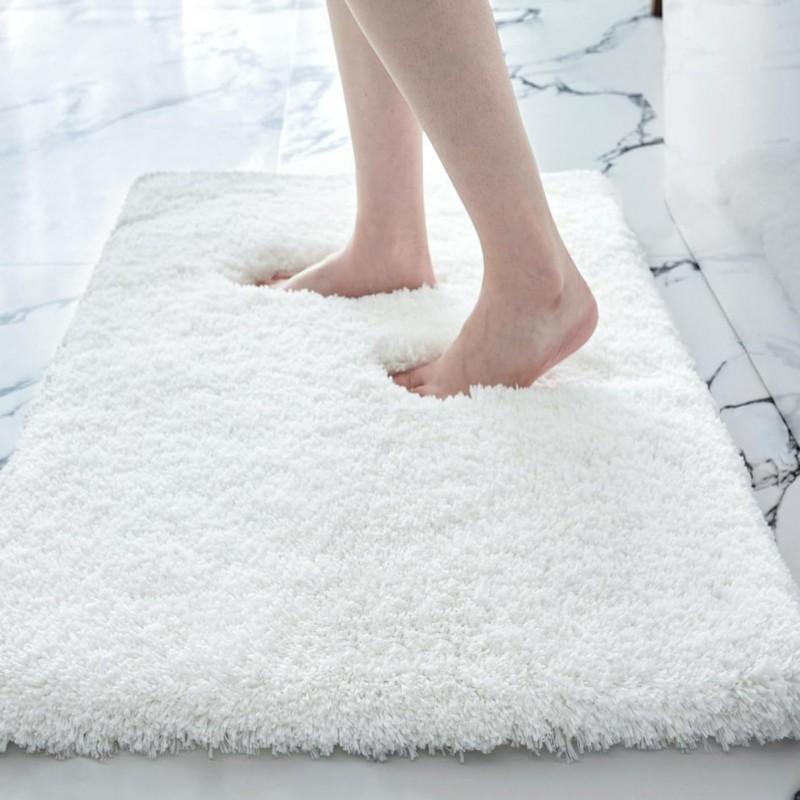 Thickened Chenille Bath Mat Absorbent Non-Slip Floor Rug Bathroom Entryway Kitchen Hallway
