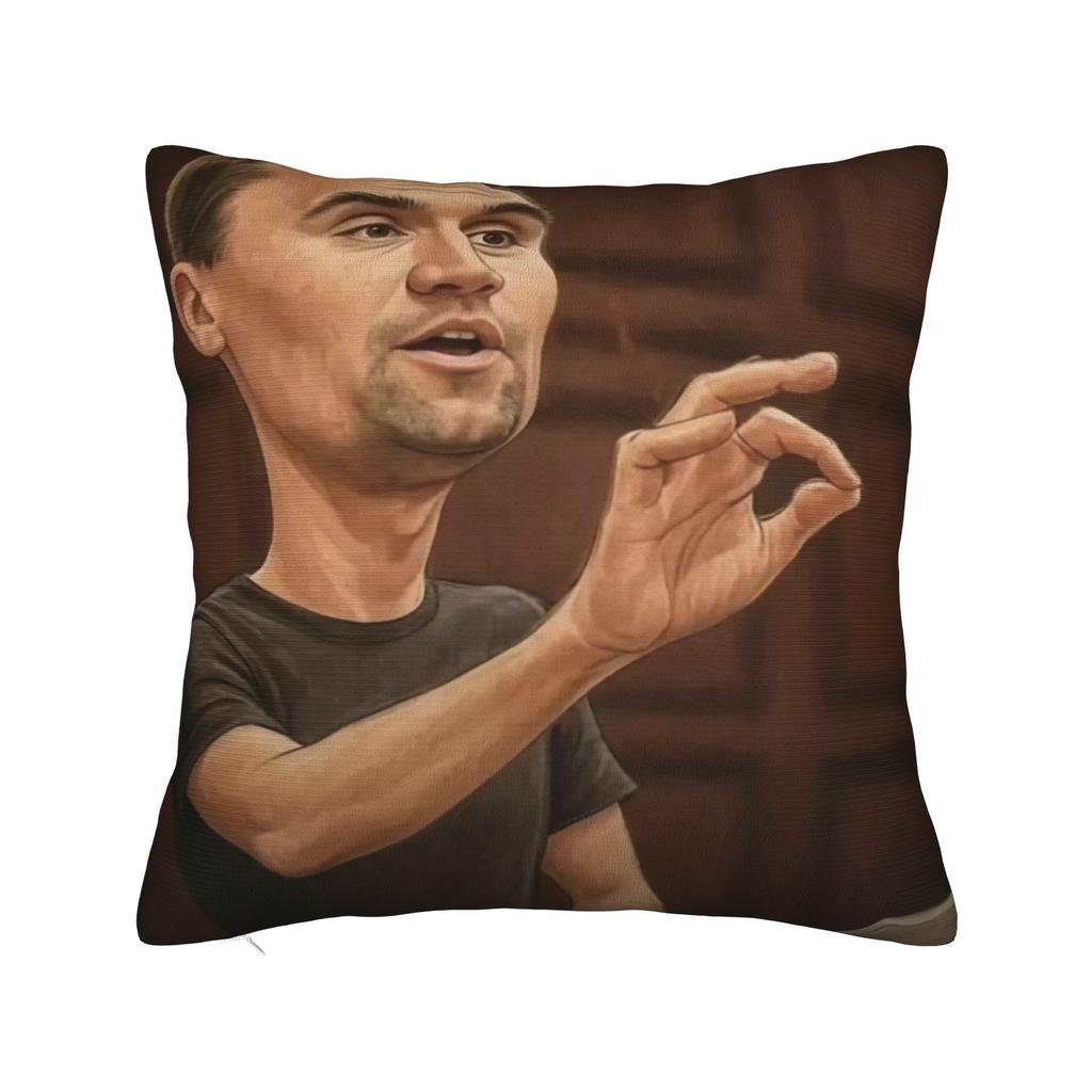 Charlie Kirk Miner Pillow Case  Comfy Pillow Cover For Sofa Car Home Decor Funny Cushion Cover