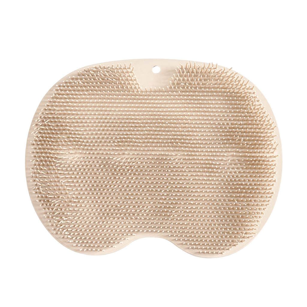 Silicone Massage Foot Cleaner Pad with Suction Cups Silicone Back Foot Washer 11.81x9.06inch for Seniors Men Women Bathroom Use