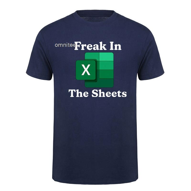 Freak in The Sheets TShirt Funny Accountant Spreadsheet TShirt Summer New Cotton Casual Accounting Tshirt HJ044