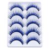 5 Pairs Dual Colors Glitter Rhinestones Artificial Eyelashes Party Makeup Tool