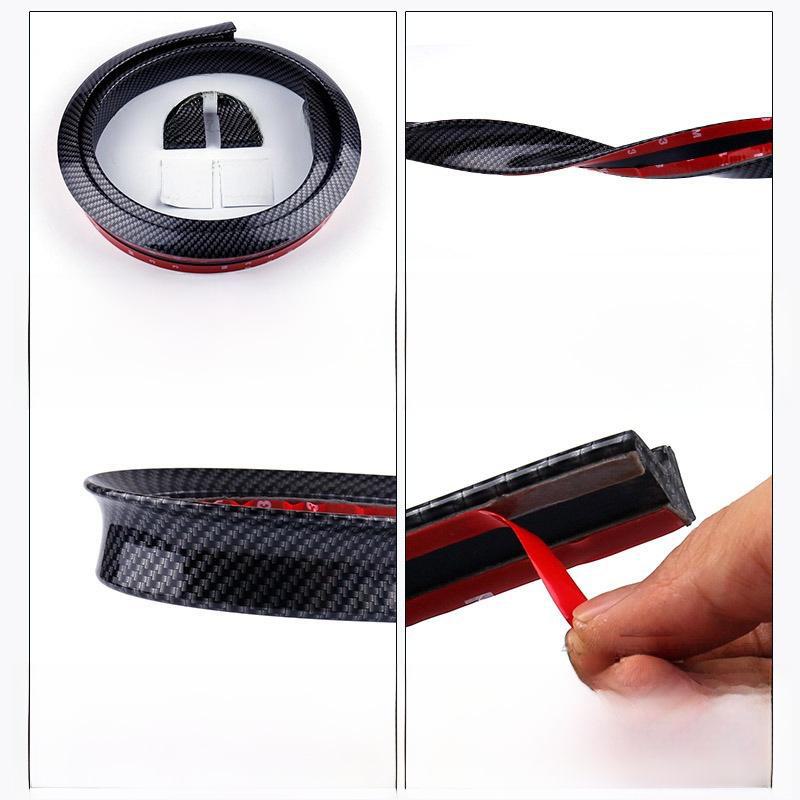 Universal Carbon Fiber Spoiler for Cars - Fixed Wind Wing Design, Punch-Free Installation, Small Size and Stylish Pattern.