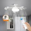 Quiet Adjustable Ceiling Fan with Light LED Remote-Control Fan Light  for Living Room and Bedroom