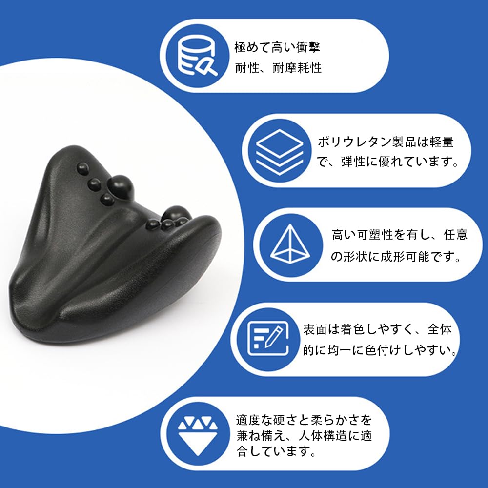 Подушка для головы, лопатки, спины и поясницы, массажная подушка, миорелаксант, полиуретановая пена, шейная подушка (1 шт.) черный