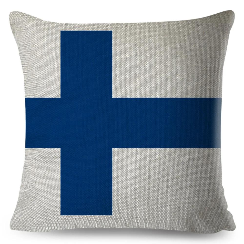 Чехол на подушку с национальным флагом в 50 стилях для дивана, декор для детской комнаты, наволочка с геометрическим принтом, наволочка из полиэстера 45x45 см