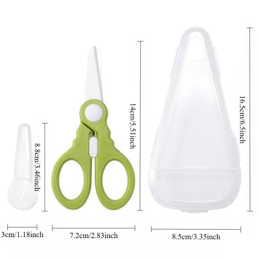 Ceramic scissors complementary food scissors meat scissors noodle scissors food scissors with storage box5