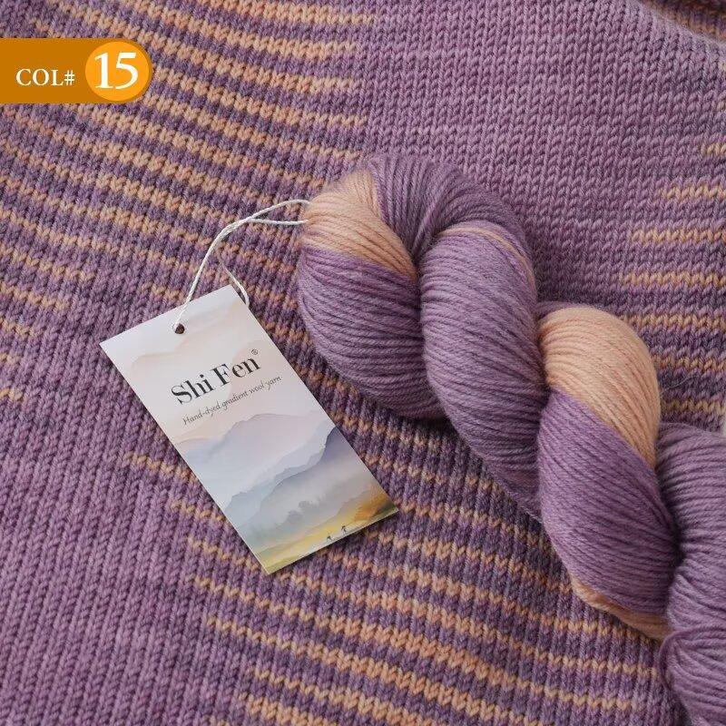 Hand-dyed Wool Yarn, Gradient DIY Knitting Patterns for Sweaters, Baby Silk Yarn Shawls, Scarves, and Handmade Hats