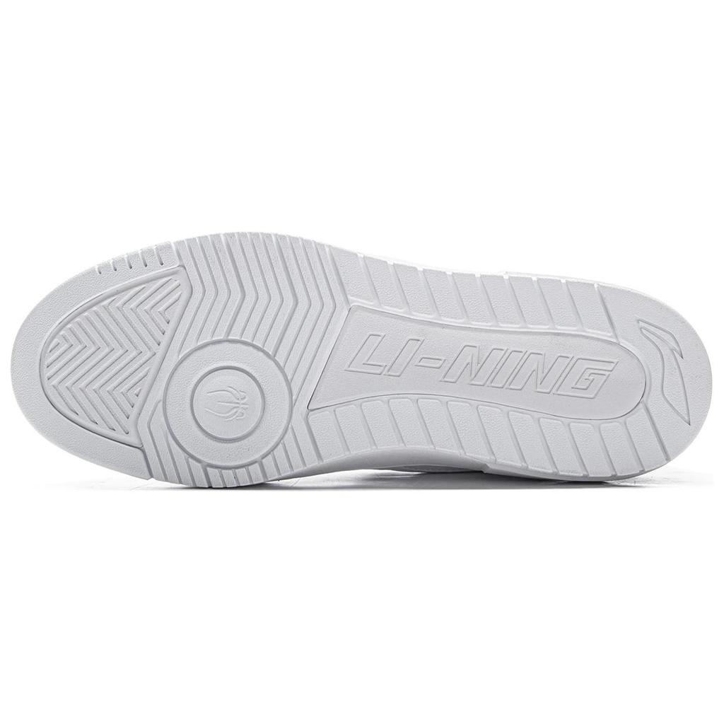 Li Ning Rising Stars Скользкие Устойчивые к истиранию Дышащие Низкие Кеды для скейтборда Унисекс Белые ABCV007-2