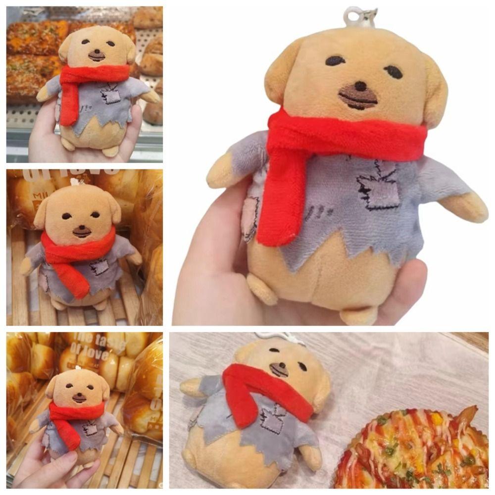 Stuffed Animal Dipping Sauce Dog Funny Pendants Puppy Plush Keychain Dog Plush Doll  Adult Children