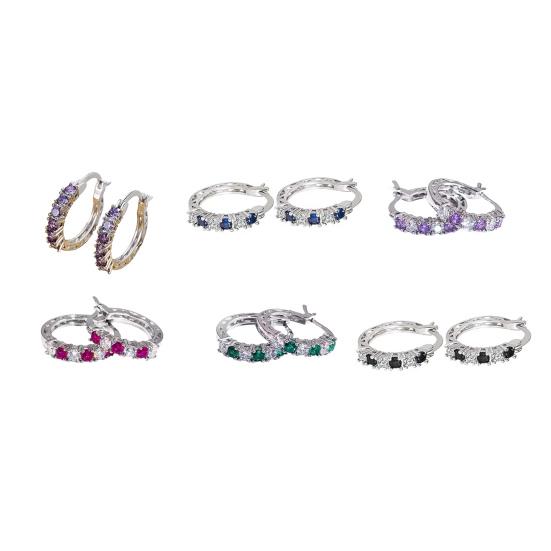 Серебряные серьги-кольца Yousheng для женщин, серьги-кольца с кубическим цирконием на День матери, годовщину, день рождения, подарки