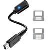 3DS Charger 10cm Charging Cable with Conversion Connector Compatible with 3DS 2DS XL Easy To Plug and Type-C - 3DS/3DS LL/3DS XL/New 3DS/New