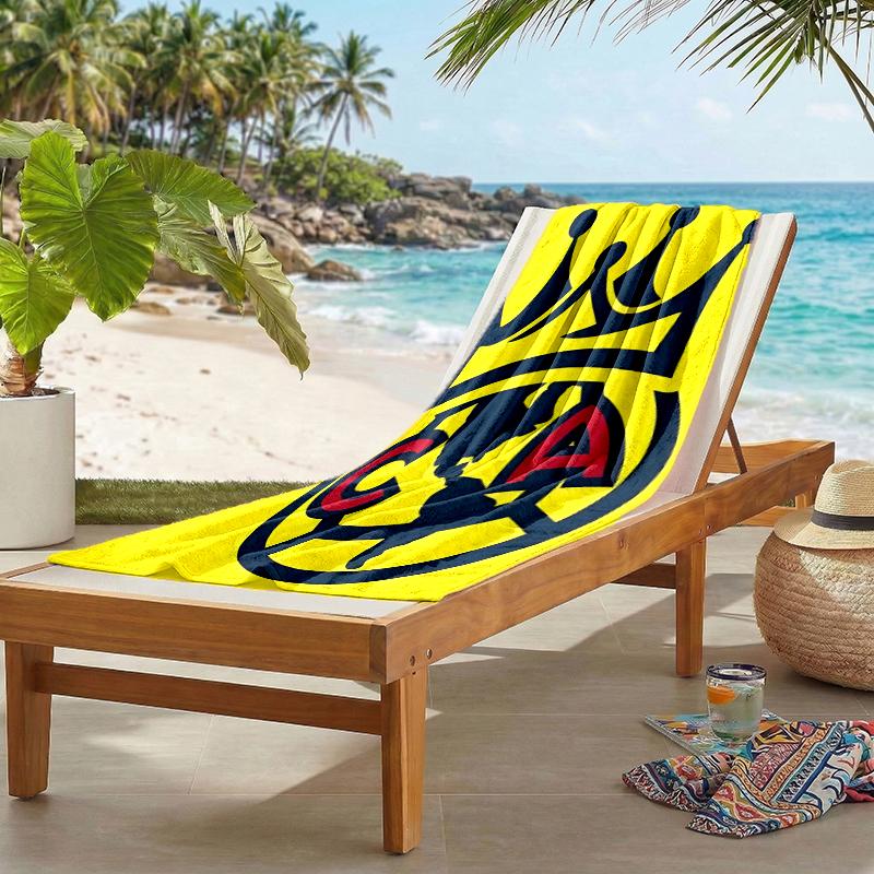 Club Amrica Fashion Beach Towel: Ideal for Summer Adventures Soft, absorbent and quick drying suitable for swimming and bathing