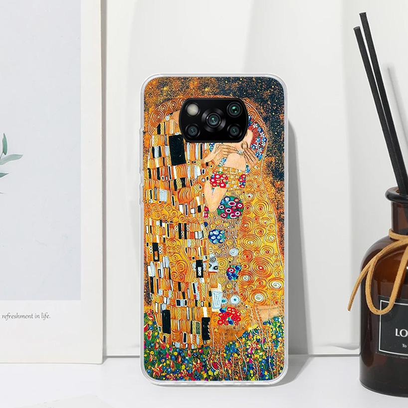 Kiss by Gustav Klimt Desig Phone Case For Xiaomi Poco X7 X6 X5 M7 M8 Pro F7 Ultra Redmi 15C 15 13C 13 12C 12 10 10C 10A Art Fund