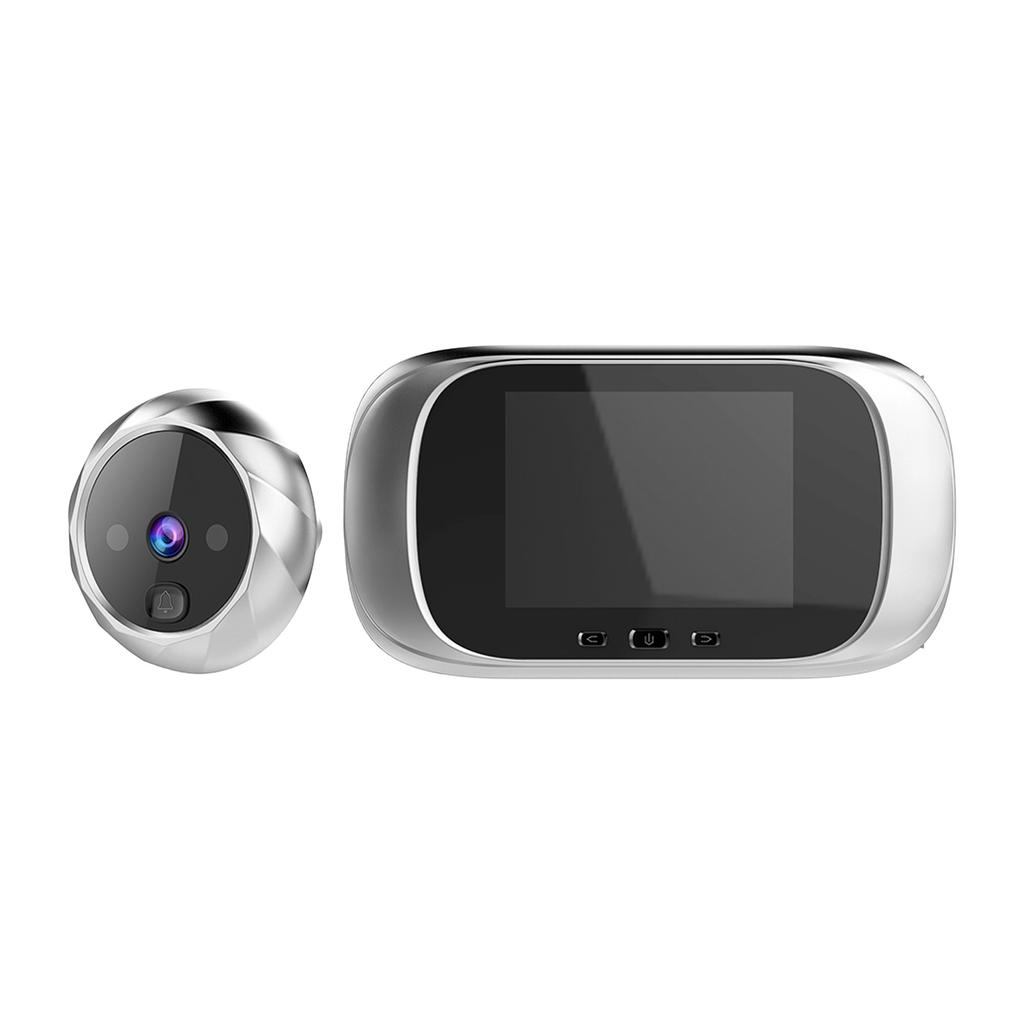Digital Door Viewer Doorbell Home Security Monitor with 2.8 Inch LCD Peephole Camera 90°Wide Angle 320 * 240 Image Resolution Sliver