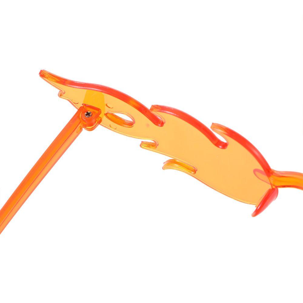 Женские Уличные Без Оправы Очки от Солнца с Огненным Дизайном Модные Очки для Косплея Трендовые Солнцезащитные Очки для Женщин