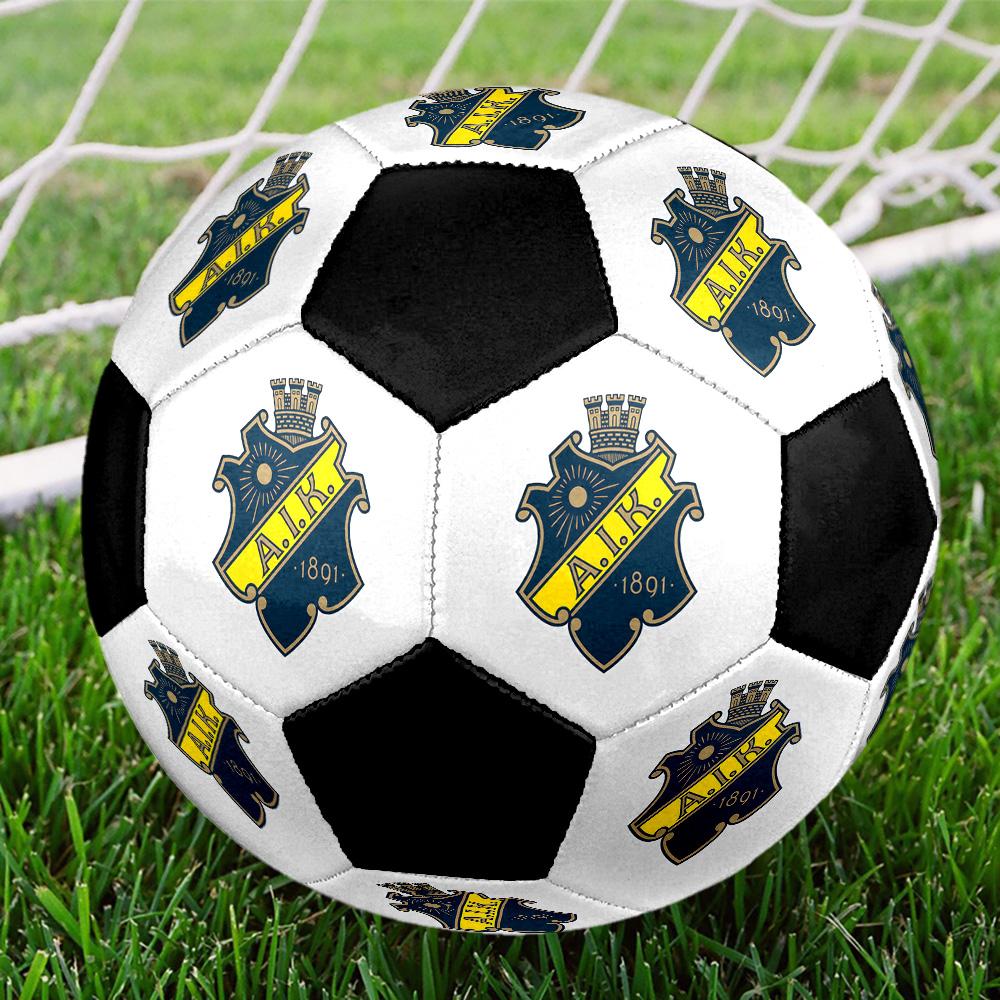 AIK Fotboll Soccer Ball Colorful All Ages Machine Stitched PVC Competition Ready Durable High-Bounce.SIZE5