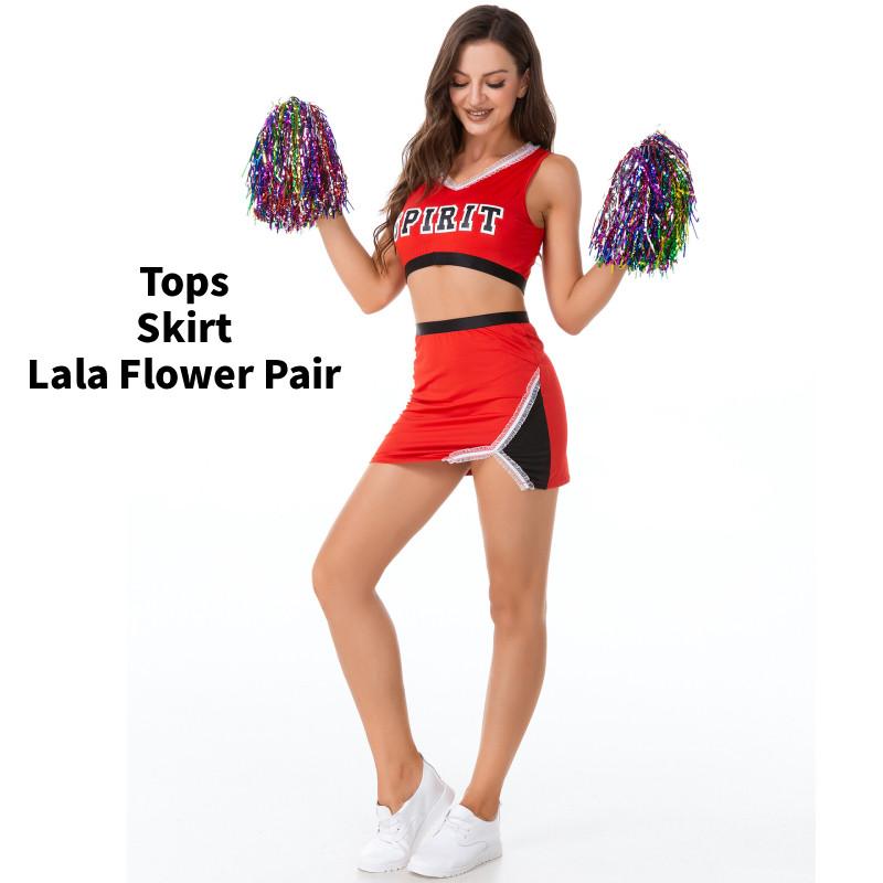 Сексуальные костюмы чирлидерш из ткани на основе нейлона для любителей танцев и костюмов