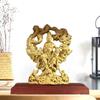 Wood Carving Dragon And Phoenix Guanyin Statue Chinese Buddhist Figures Home, Room, Office, Feng Shui Characteristic Statue